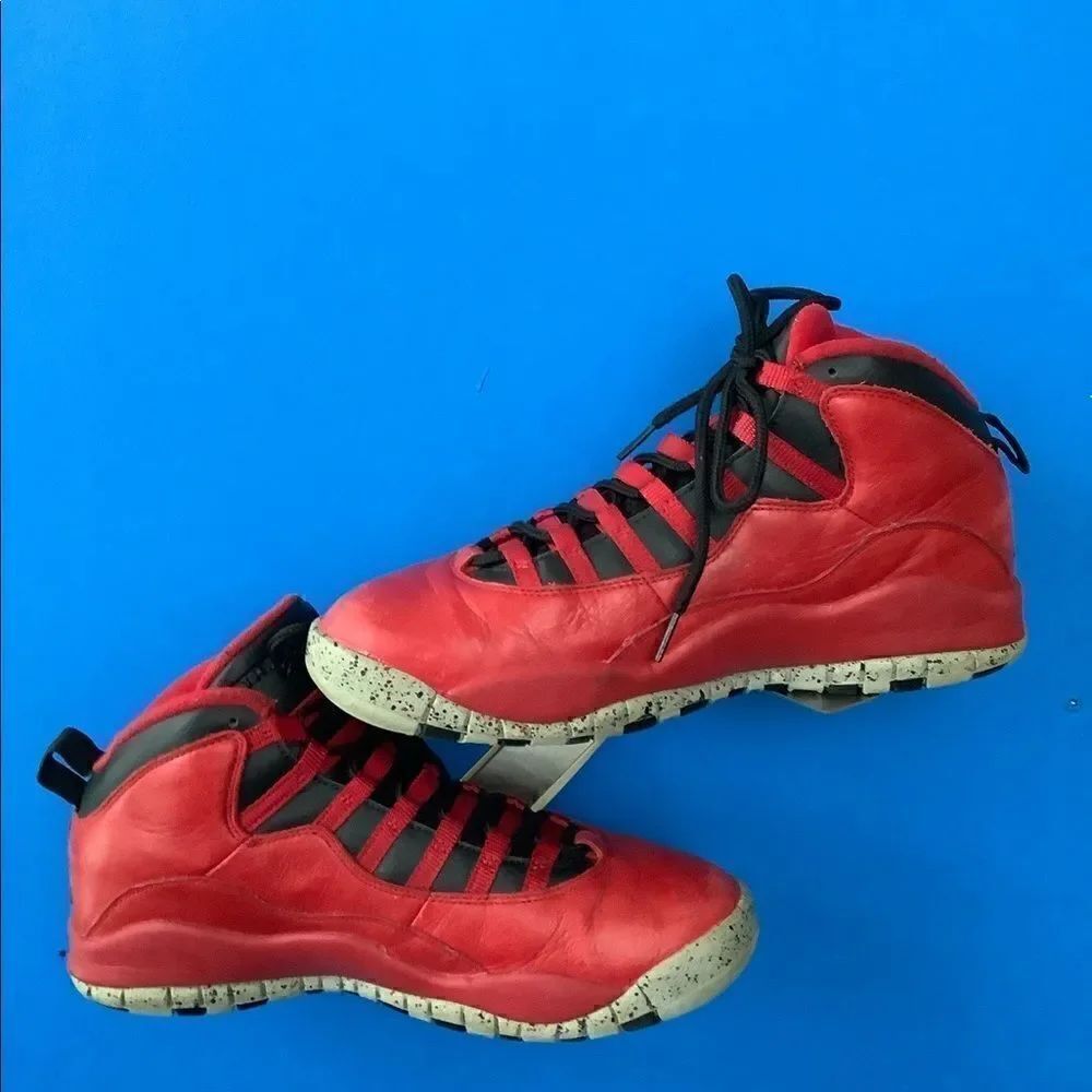 Air Jordan 10 X Retro Bulls Over Broadway Gym Red Size 10 705178-601